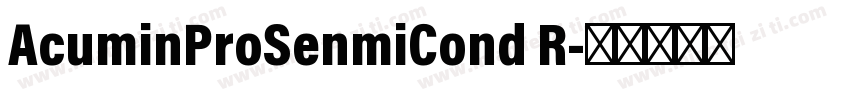 AcuminProSenmiCond R字体转换
